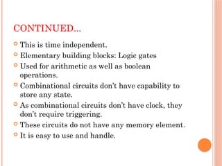 Combinational vs Sequential Logic Circuits Explained with Examples | PPTX