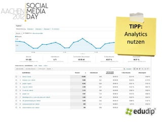 TIPP:
Analytics
 nutzen
 