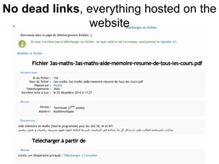 No dead links, everything hosted on the website