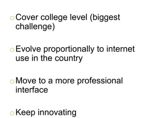 Covercollegelevel (biggest challenge)