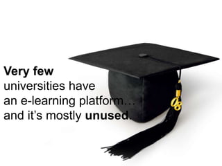 Veryfewuniversities have an e-learning platform… and it’smostlyunused.