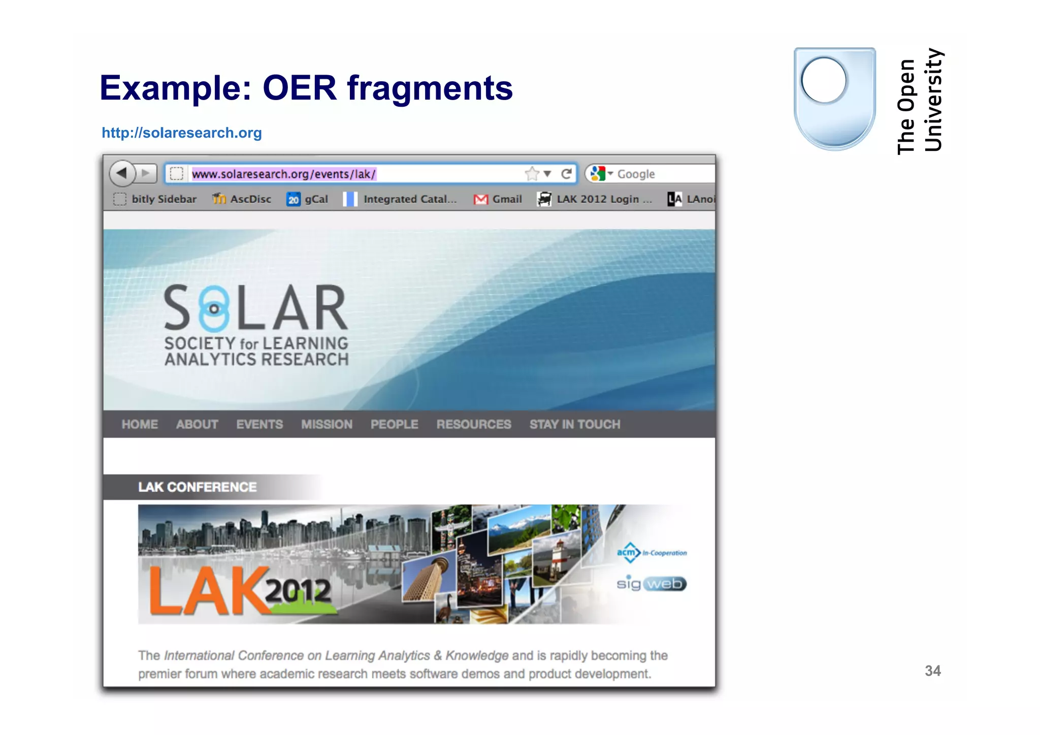 Example: OER fragments
http://solaresearch.org




                          34
 
