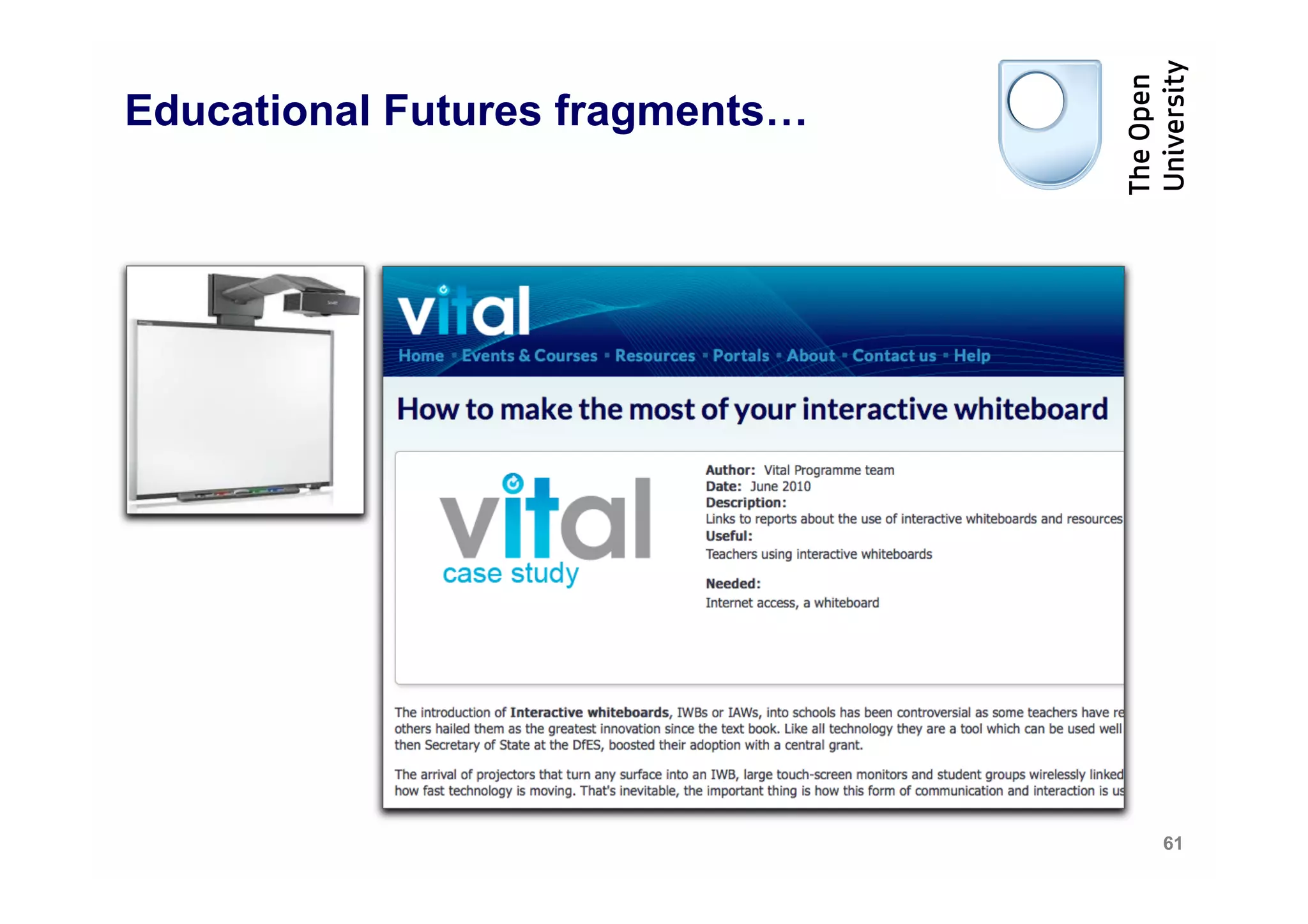 Educational Futures fragments…




                                 61
 