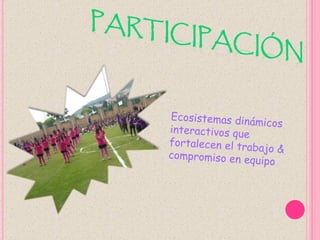 Ecosistemas diná
                  micos
interactivos que
fortalecen el tra
                 bajo &
compromiso en eq
                  uipo
 