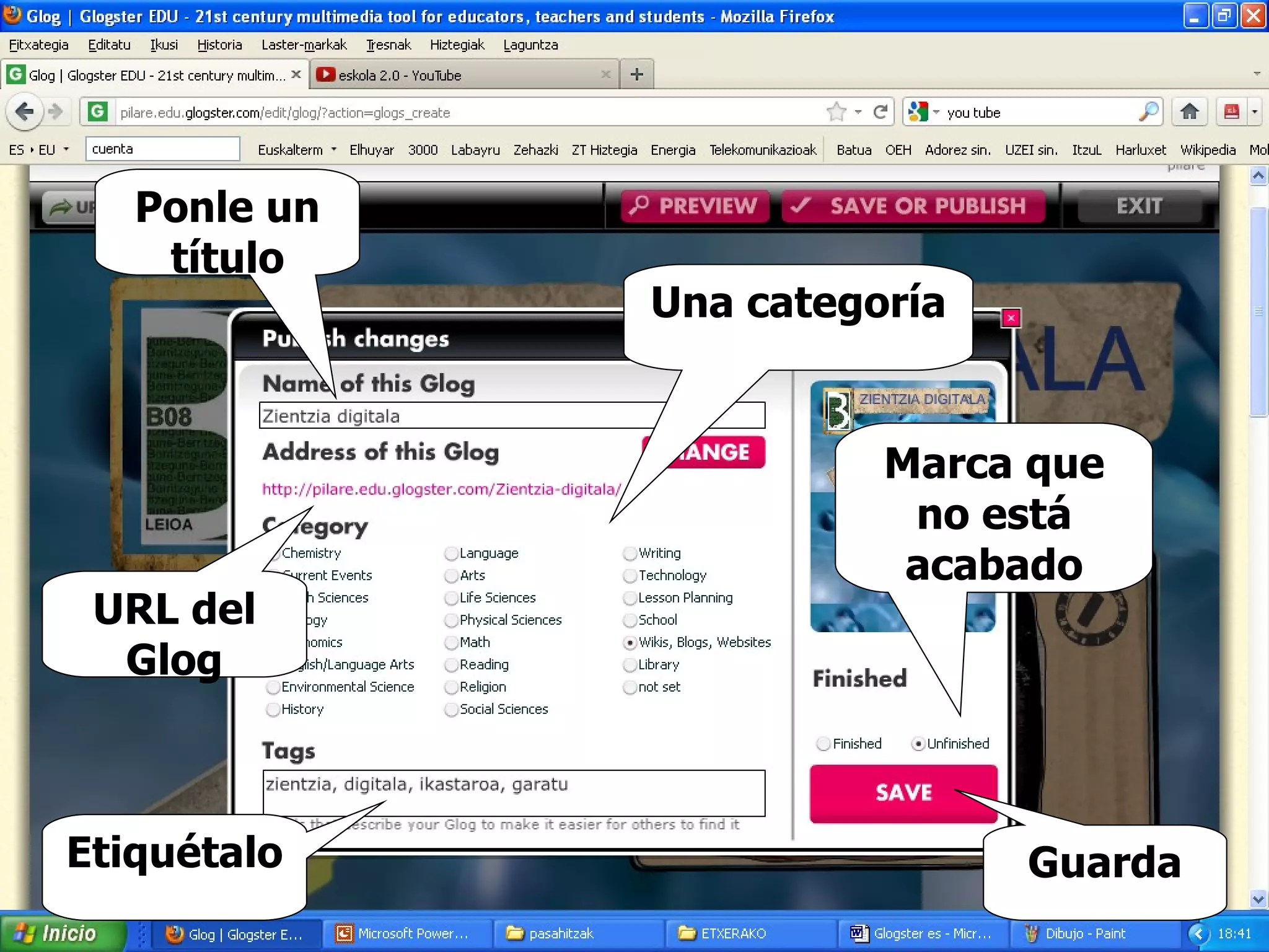 Eduglogster tutorial