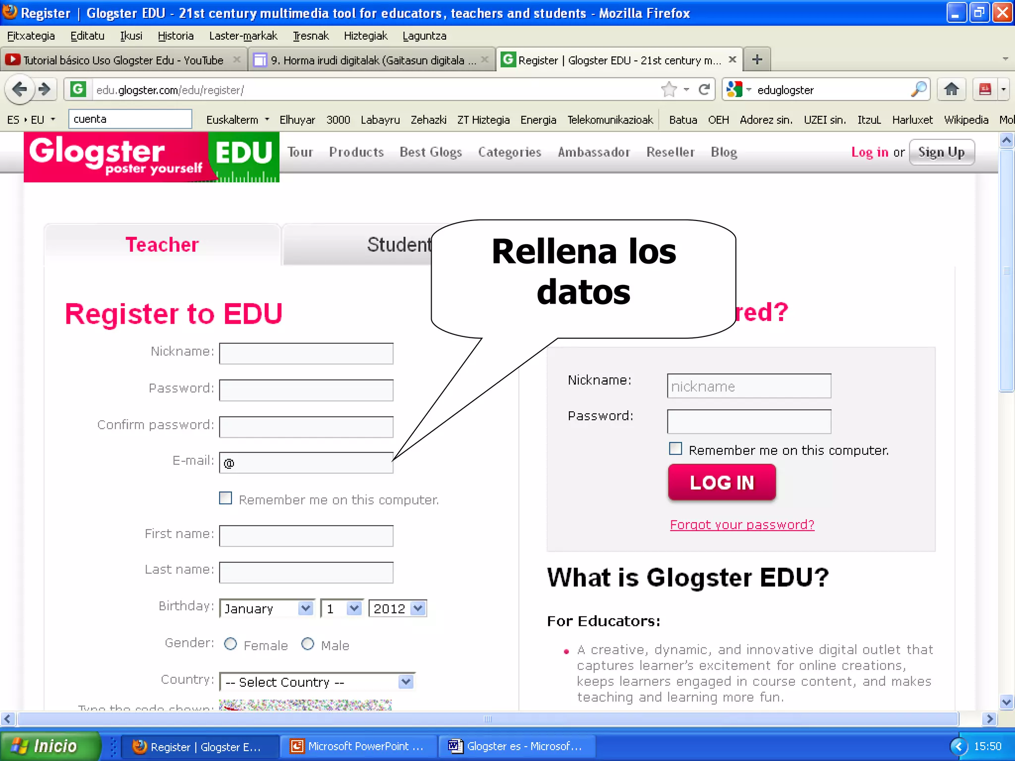 Eduglogster tutorial