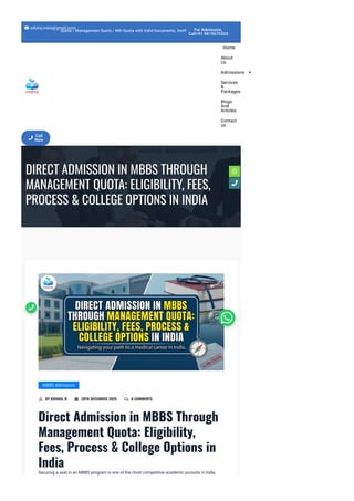 MBBS NRI Quota Documents Required for Admission in India | PDF