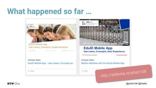 What happened so far …
@phish108 @htwblc
 