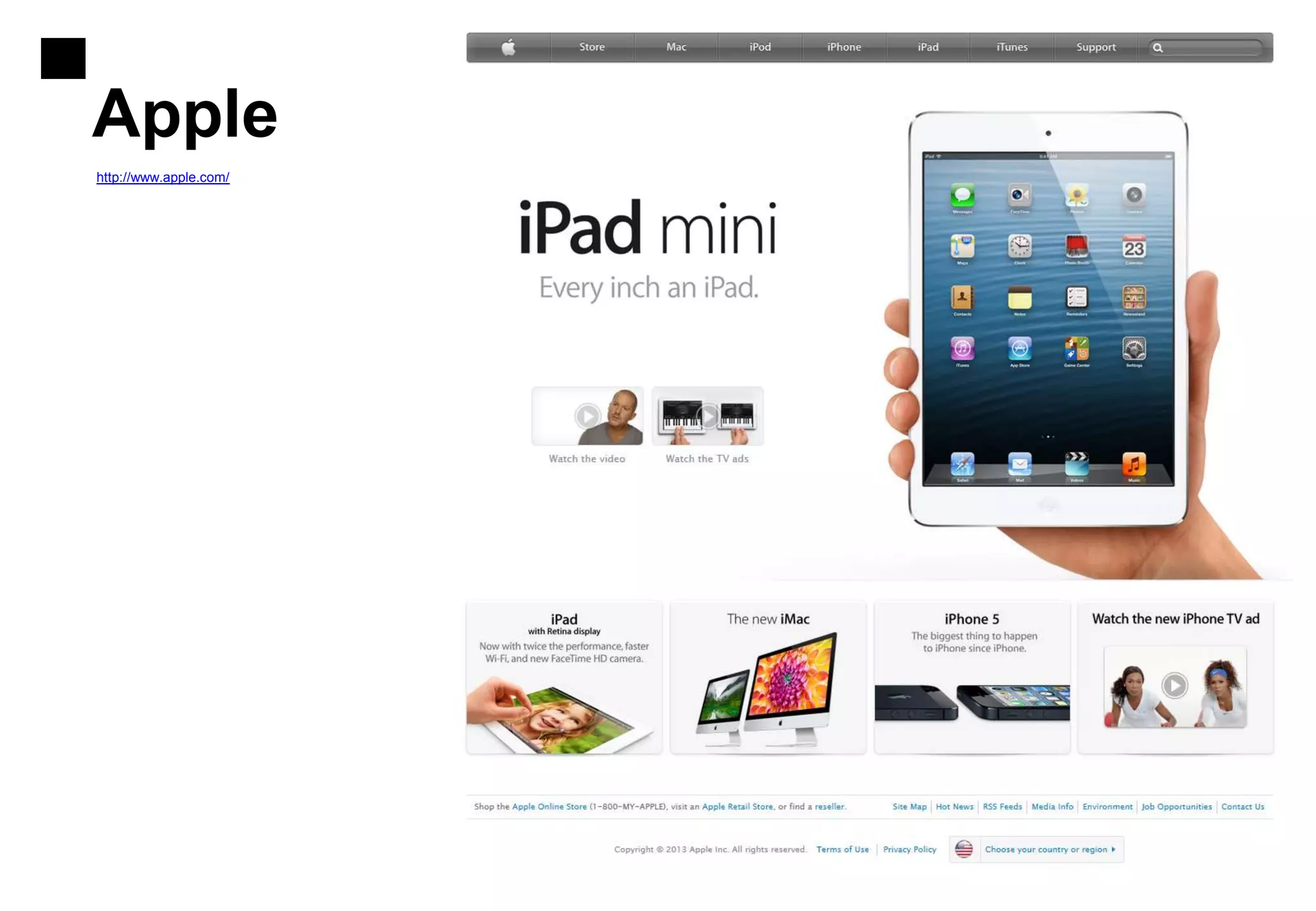 Apple
http://www.apple.com/
 