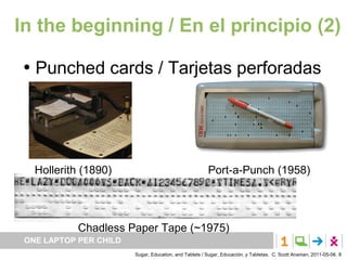 In the beginning / En el principio (2)

    Punched cards / Tarjetas perforadas




     Hollerith (1890)                ...