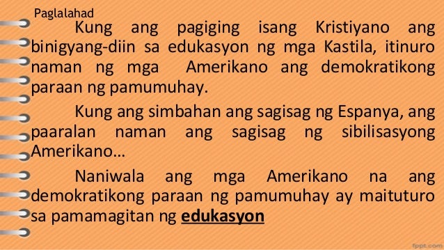 Edukasyon at relihiyon sa panahon ng mga amerikano