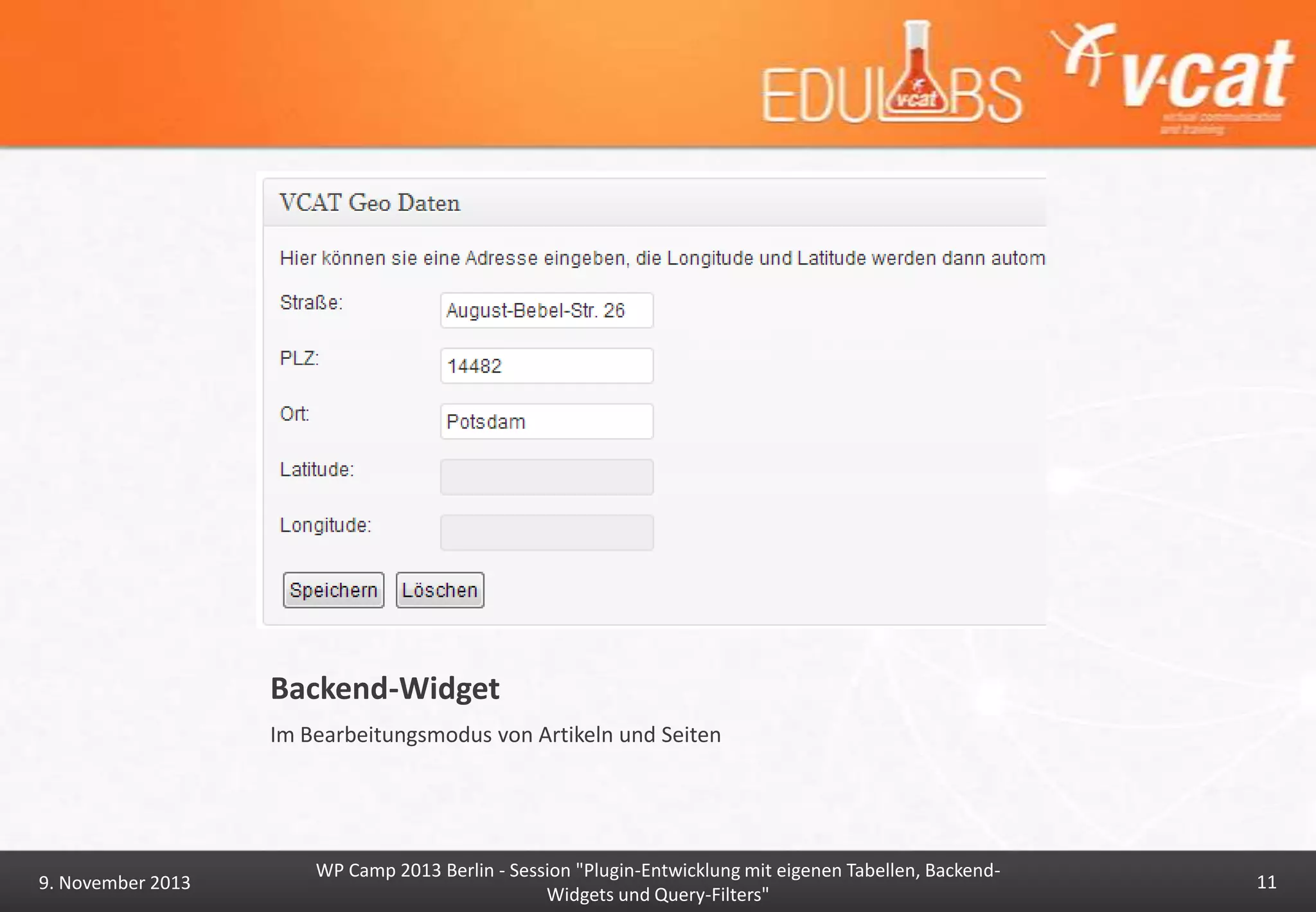 Backend-Widget
Im Bearbeitungsmodus von Artikeln und Seiten

9. November 2013

WP Camp 2013 Berlin - Session "Plugin-Entwicklung mit eigenen Tabellen, BackendWidgets und Query-Filters"

11

 