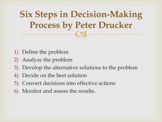 Leadership Problem Process Steps Educational leadership n management | PPTX