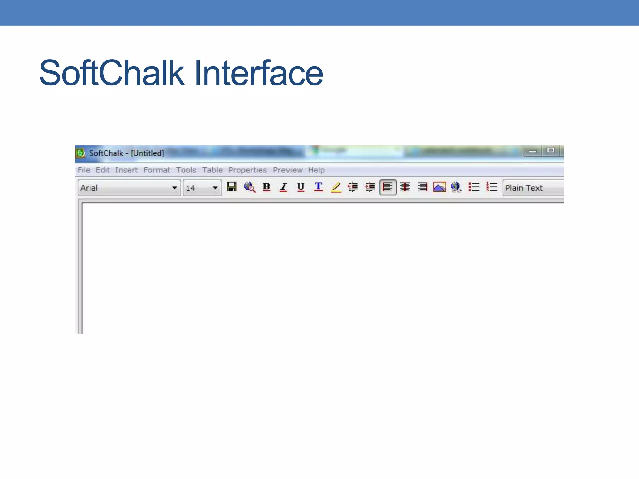 SoftChalk Interface
