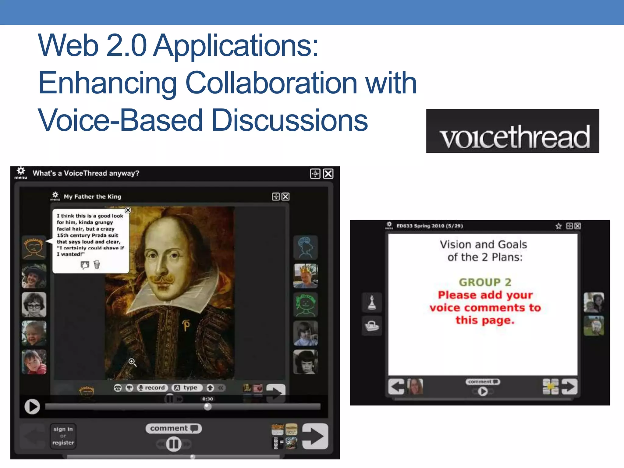 Web 2.0 Applications: Enhancing Collaboration with Voice-Based Discussions