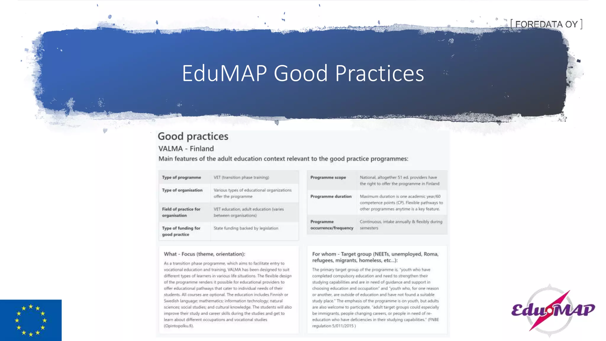 EduMAP Good Practices
 