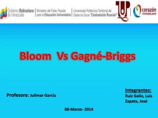 Integrantes: 
Ruiz Galio, Luis 
Zapata, José 
Profesora: Julimar García 
08-Marzo- 2014 
 