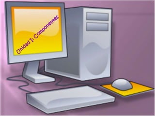 Sección 1.1 Partes básicas de un ordenador.La parte visual (lo que vemos) es el monitor, a través de él recibimos información acerca de todo lo que ocurre en el ordenador, por ejemplo: cuando vemos un dibujo, una película o navegamos porInternet.Esta ‘caja’ es la parte fundamental de un PC*,  en su interior se encuentran los componentes que dan vida al ordenador (al igual que tu cerebro, corazón u ojos, por ejemplo), en su interior encontramos la CPU, el disco duro (HD) o la tarjeta gráfica.Teclado y ratón son los componentes por medio de los cuales Interactuaremos con el ordenador, es decir, los manejaremos con nuestras manos para ordenar al computador (otra forma de llamar al ordenador) lo que deseamos que realice.Actualmente los monitores o pantallas incluyen altavoces (el aparato por medio del cual escuchamos los sonidos emitidos por el ordenador), pero si no es así, entonces es probable que tengamos unos parecidos a los del dibujo.