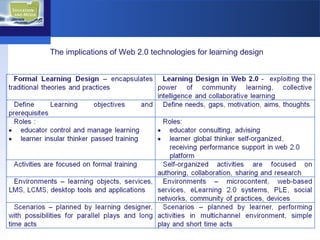The implications of Web 2.0 technologies for learning design 