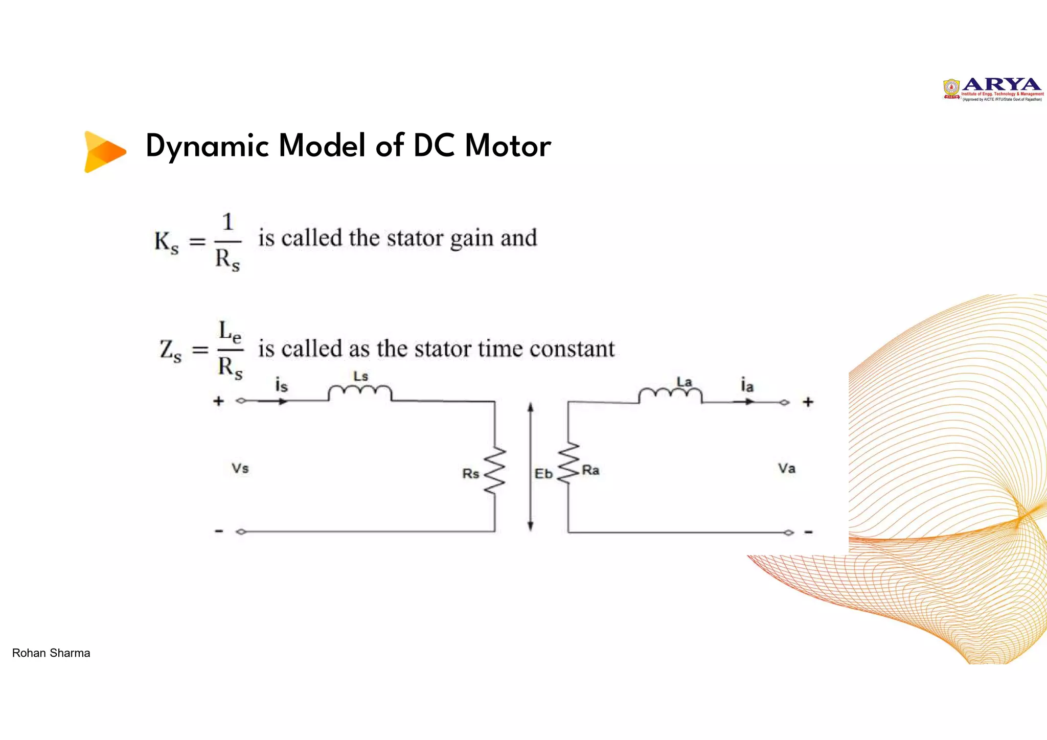 Dynamic Model of DC Motor
Rohan Sharma
 