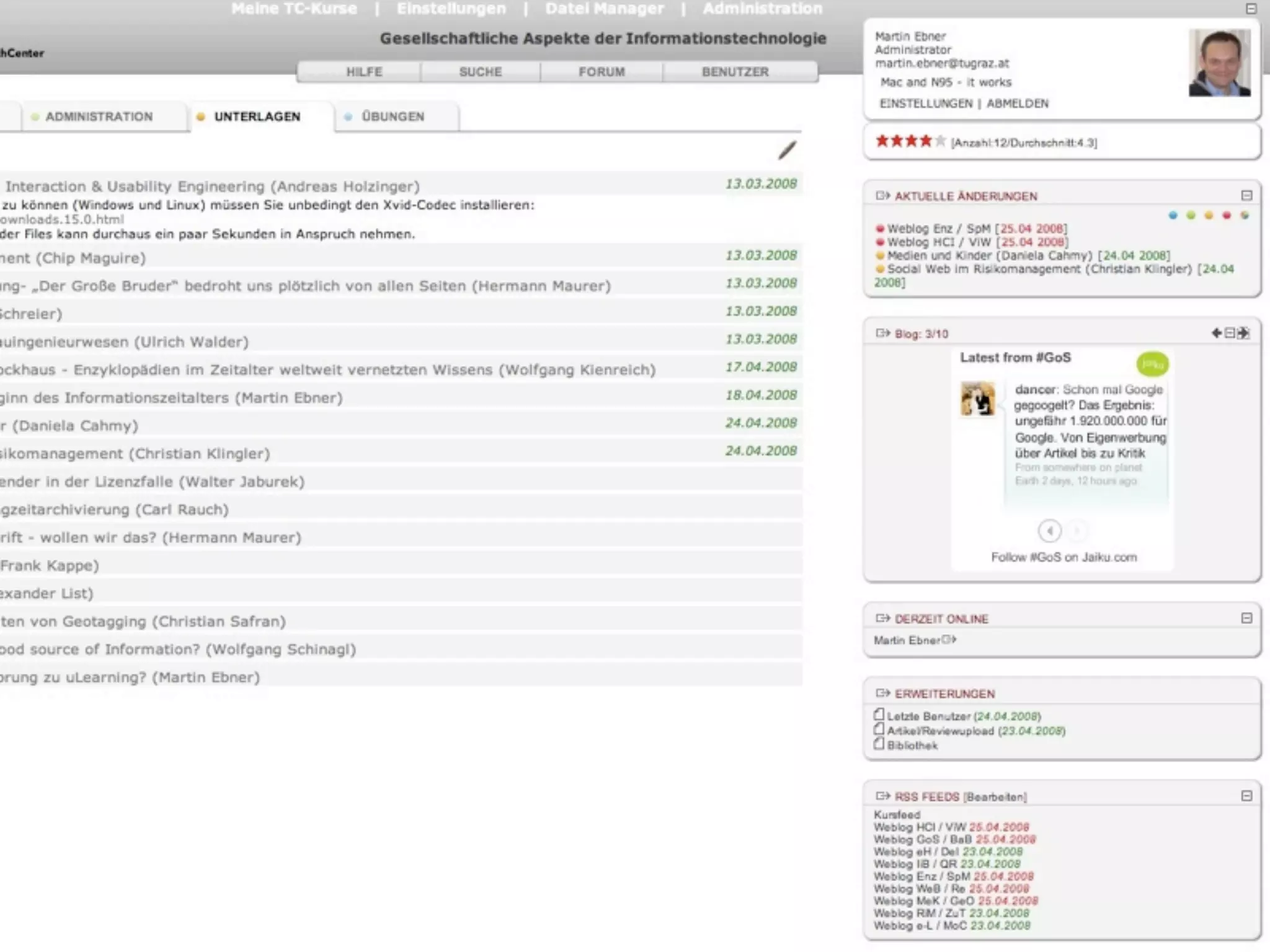 eEducaton at Graz University of Technology