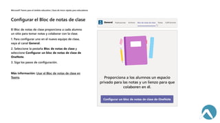 Usar el Bloc de notas de clase en
Teams
 