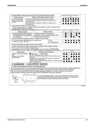 EDUS39-605 Installation
Installation of Outdoor Units 60
 