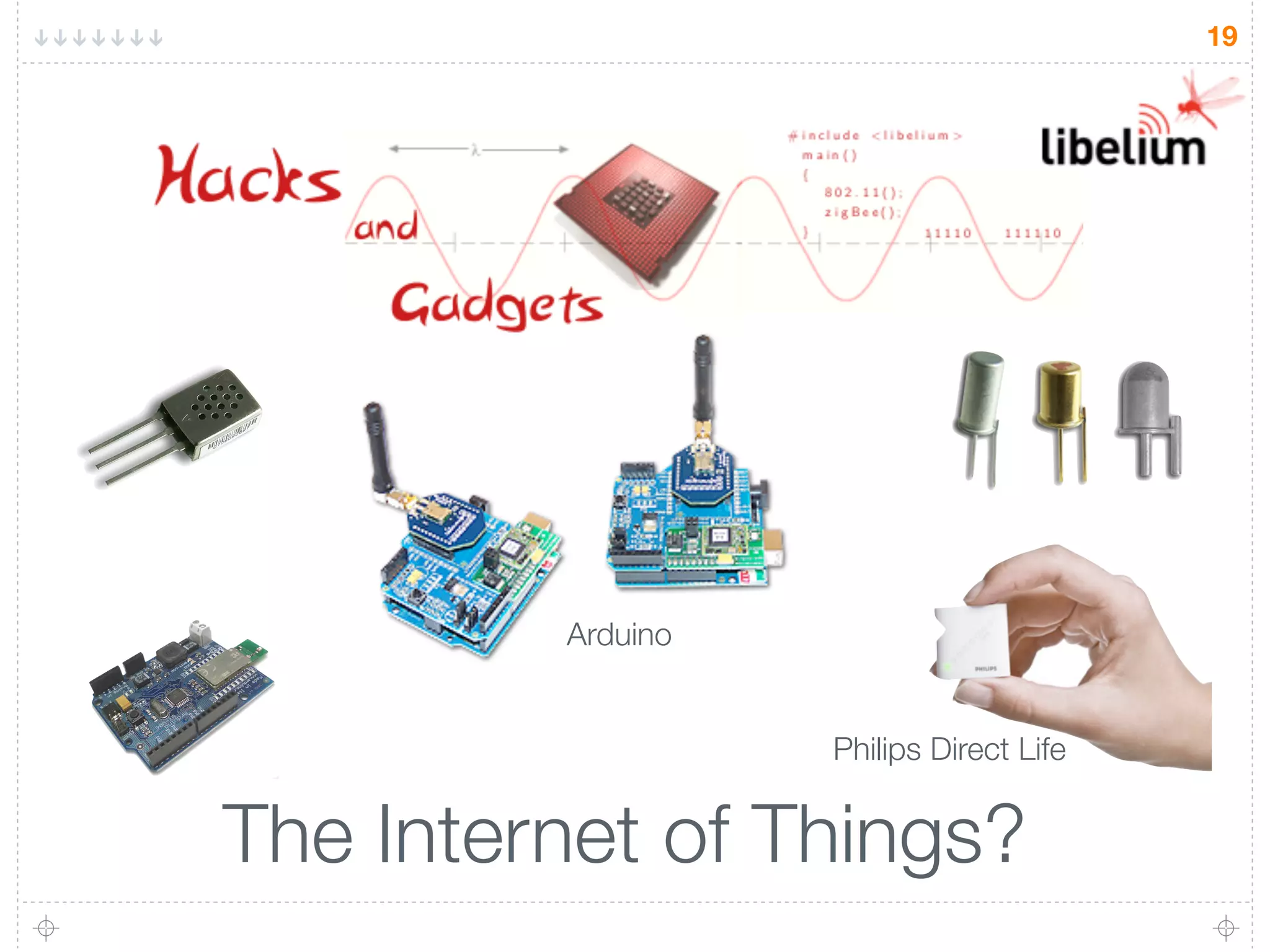 19




         Arduino


                   Philips Direct Life


The Internet of Things?
 