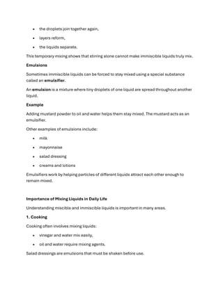 Work Intro Slide Examples Understanding Miscible and Immiscible Liquids: Mixing, Solutions, and ...