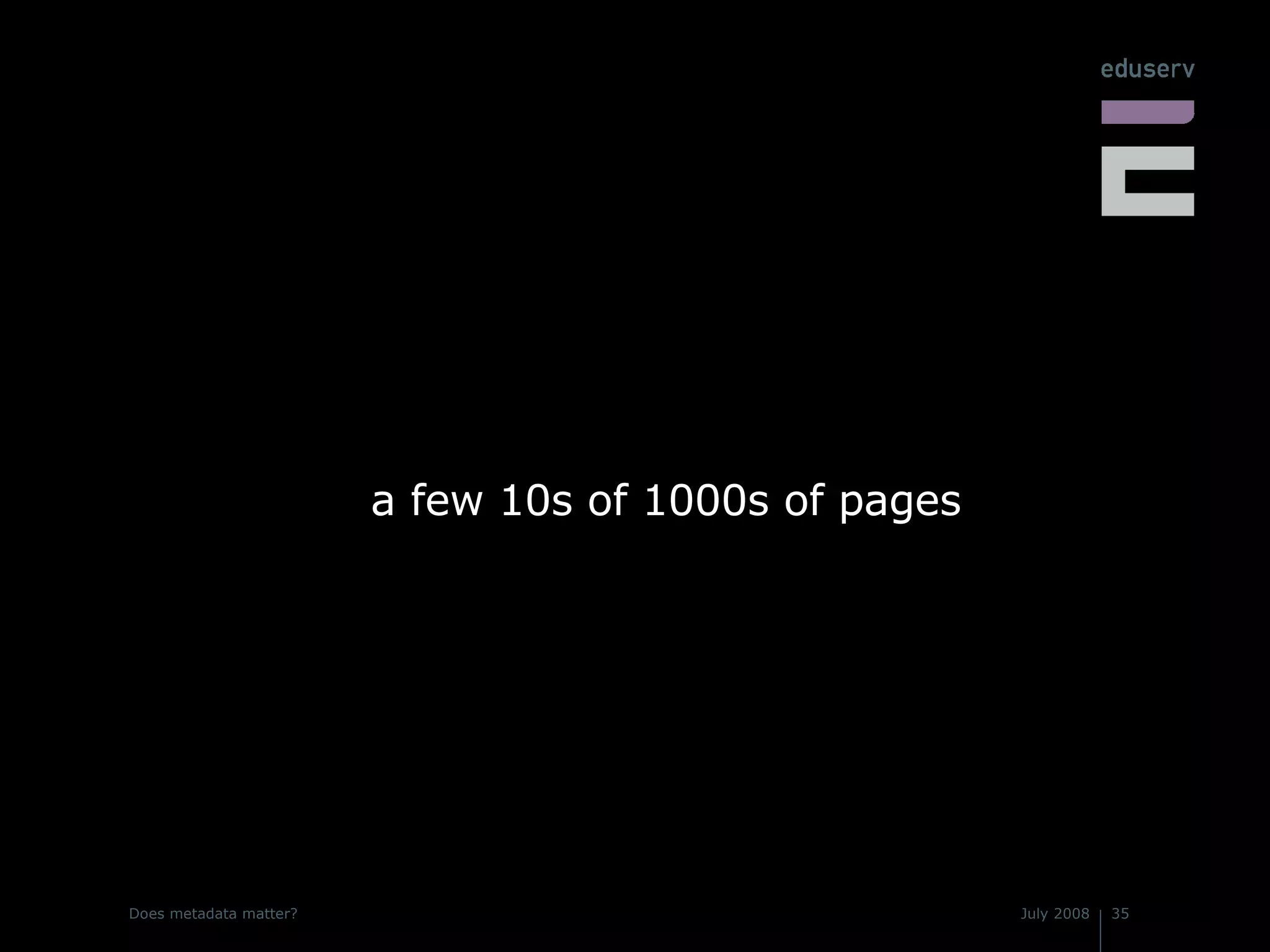 a few 10s of 1000s of pages 