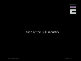 birth of the SEO industry 
