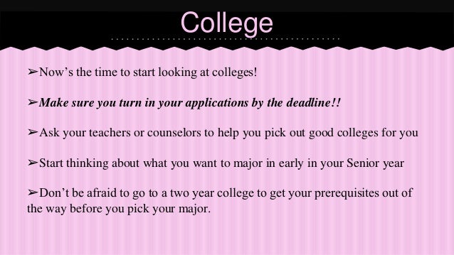 senior in college