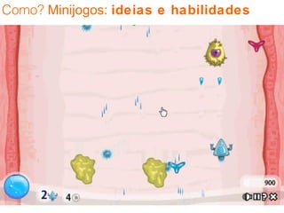 Como?  Minijogos:  ideias e habilidades 