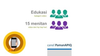 canel PamanAPIQ
Edukasi
kategori video
15 menitan
video dari hp tiap hari
 