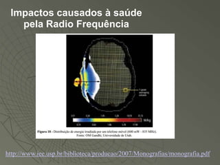Impactos causados à saúde
   pela Radio Frequência




http://www.iee.usp.br/biblioteca/producao/2007/Monografias/monografia.pdf
 