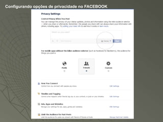 Configurando opções de privacidade no FACEBOOK
 