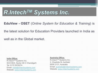 End-to-End IT Solution for Education Providersby R.IntechTM Systems Inc.