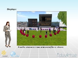 Displays: Painéis utilizados para apresentações e vídeos 