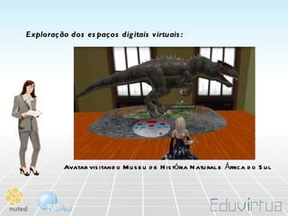 Exploração dos espaços digitais virtuais: Avatar visitando Museu de História Natural e África do Sul 