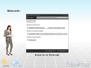 Notecards: Exemplo de Notecard 