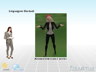 Linguagem Gestual: Avatar expressando gestos 