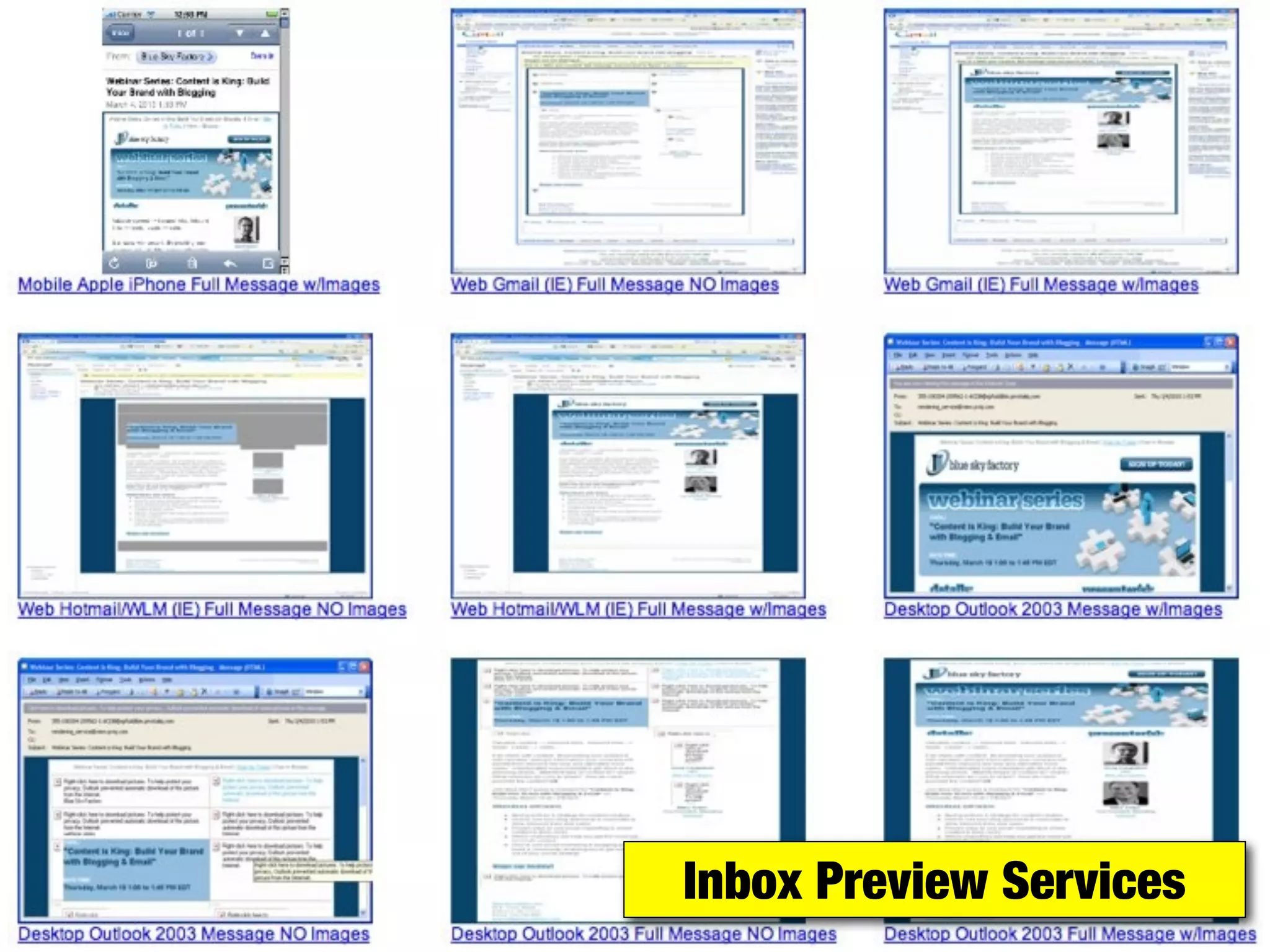 Inbox Preview Services
 