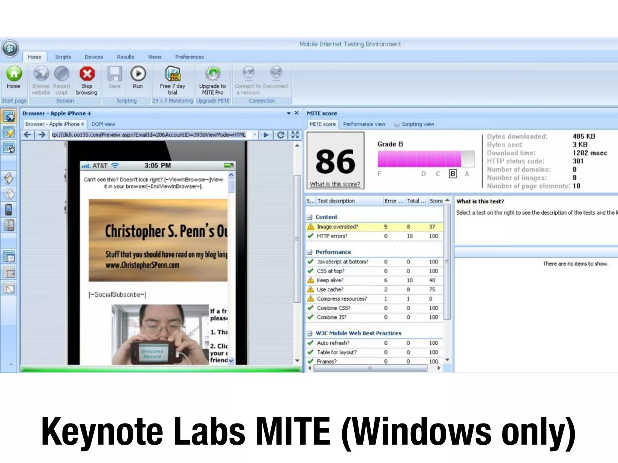 Keynote Labs MITE (Windows only)
 