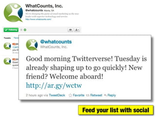 Feed your list with social
 