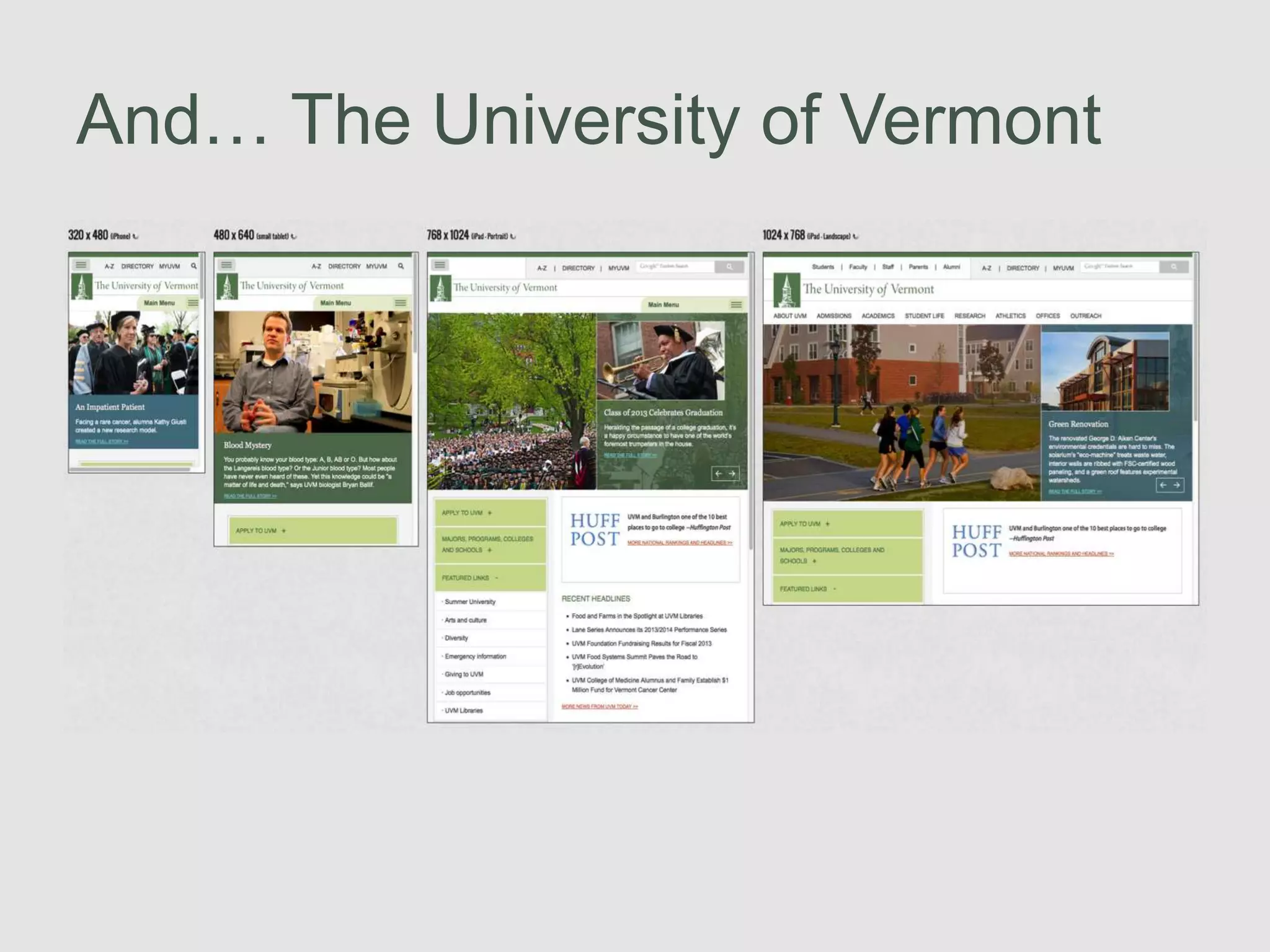 And… The University of Vermont
 