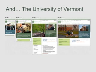 And… The University of Vermont
 