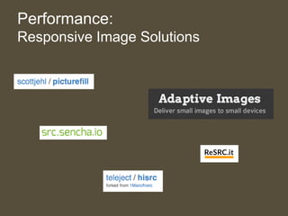 Performance:
Responsive Image Solutions
 