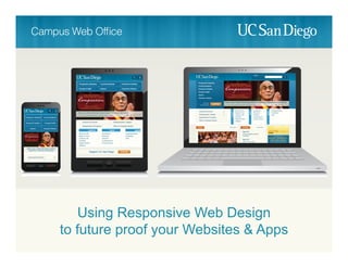 Using Responsive Web Design
to future proof your Websites & Apps
 