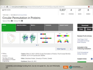 I gratefully acknowledge funding from, but do not speak for, Jisc and Wikimedia
UK.

24

 