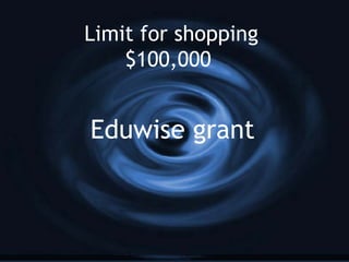 Limit for shopping $100,000 Eduwise grant